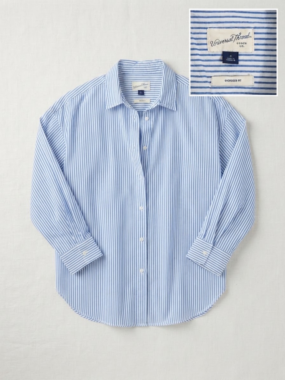 Universal Thread Women’s Blue Stripe Button-Down Shirt
